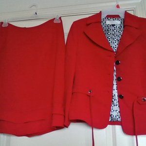 Cute Red Bussiness Suit